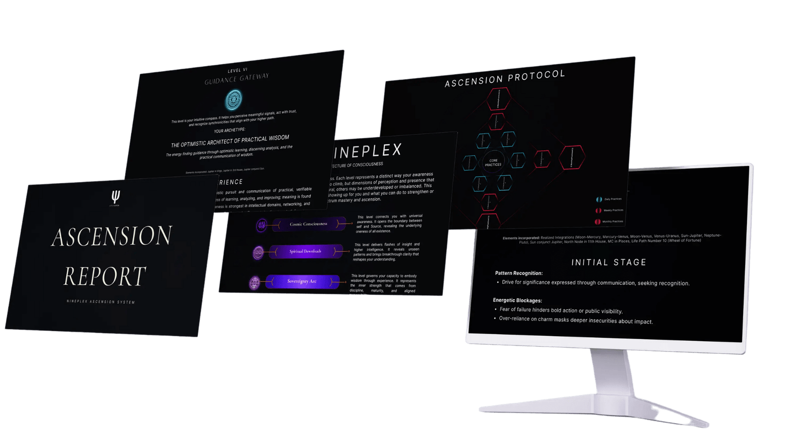 Ultrasapien Ascension Report Mockups
